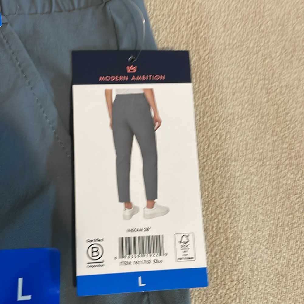 Modern Ambition (Costco) high rise travel pant. Sage green, size L. - Picture 4 of 5